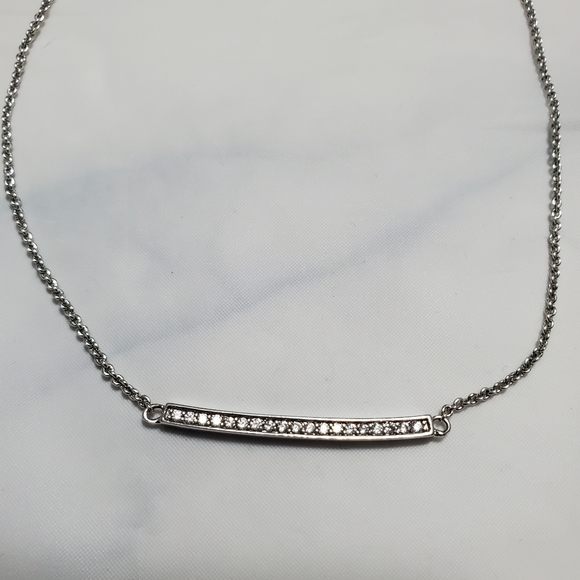 Express Silver Rectangle Necklace - Picture 4 of 5